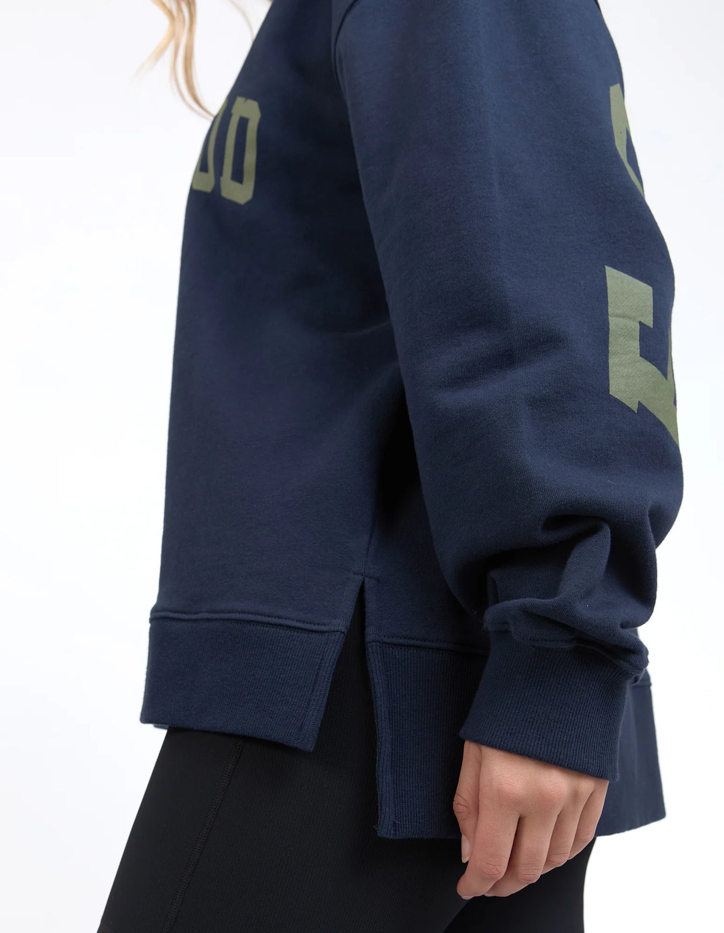 Foxwood Interval Crew - Navy & Khaki | Women's Oversized Relaxed Sweatshirt