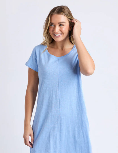 Foxwood Recovery Dress - Light Blue | Women’s Relaxed Cotton Midi Dress