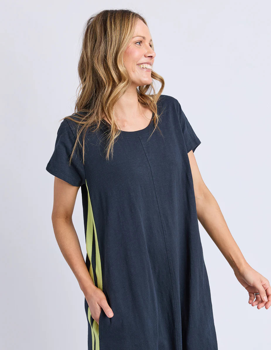 Foxwood Recovery Dress - Navy & Yellow | Women’s Relaxed Everyday Dress