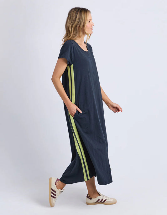 Foxwood Recovery Dress Navy & Yellow – Women’s Relaxed Dress