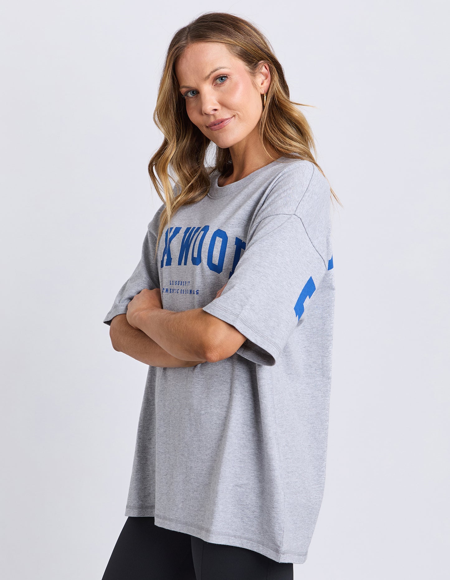 Foxwood Interval Tee - Grey Marle & Blue