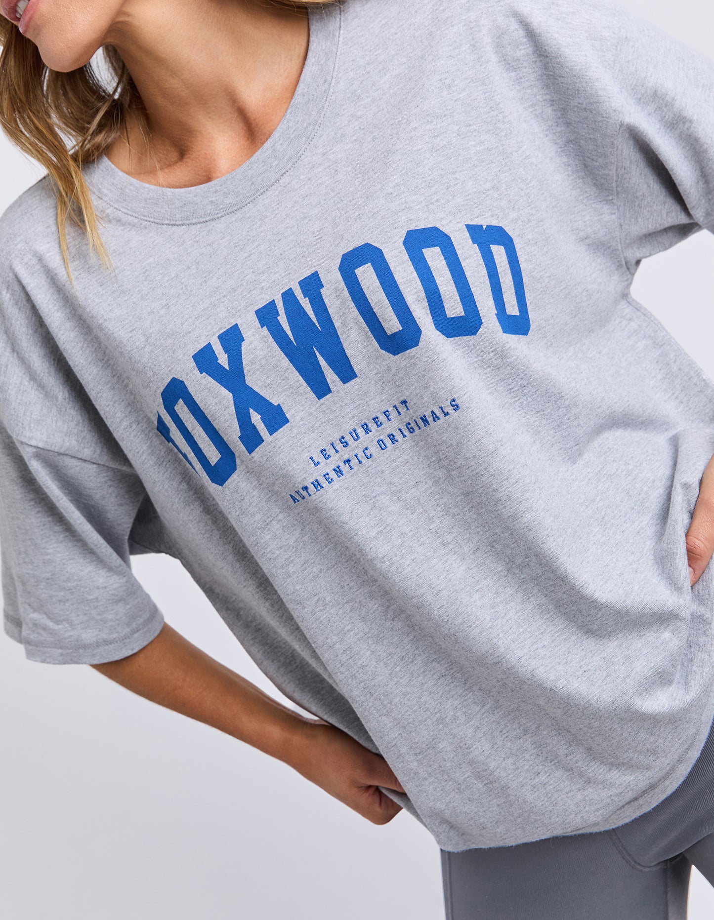Foxwood Interval Tee - Grey Marle & Blue