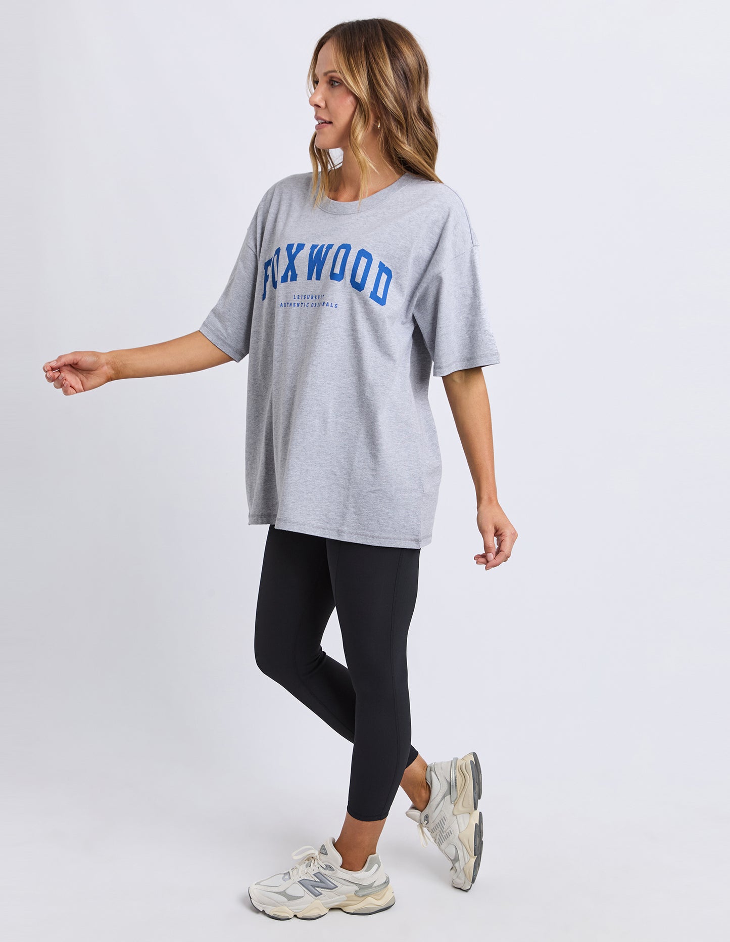 Foxwood Interval Tee - Grey Marle & Blue