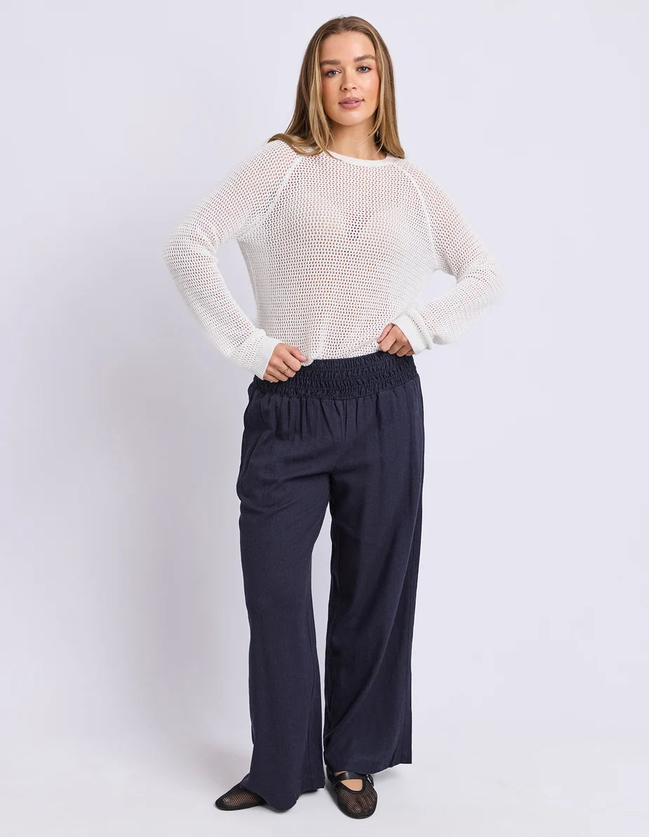 Foxwood Remy Knit - Vintage White | Women's Cotton Open Knit Top