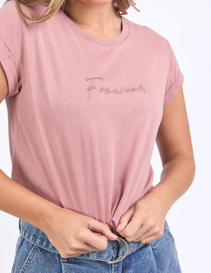 Foxwood Signature Tee Desert Rose – Women’s Relaxed Cotton Tee