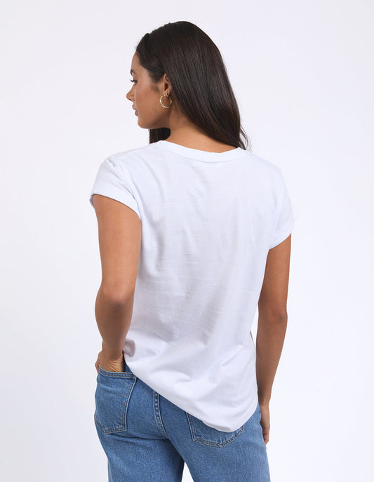 Foxwood Signature Tee White – Women’s Relaxed Cotton Tee