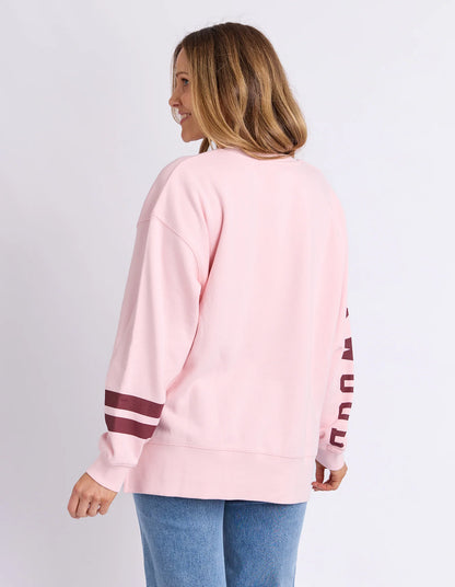 Foxwood Origin Crew Sweatshirt - Pink | Oversized Cotton Fleece