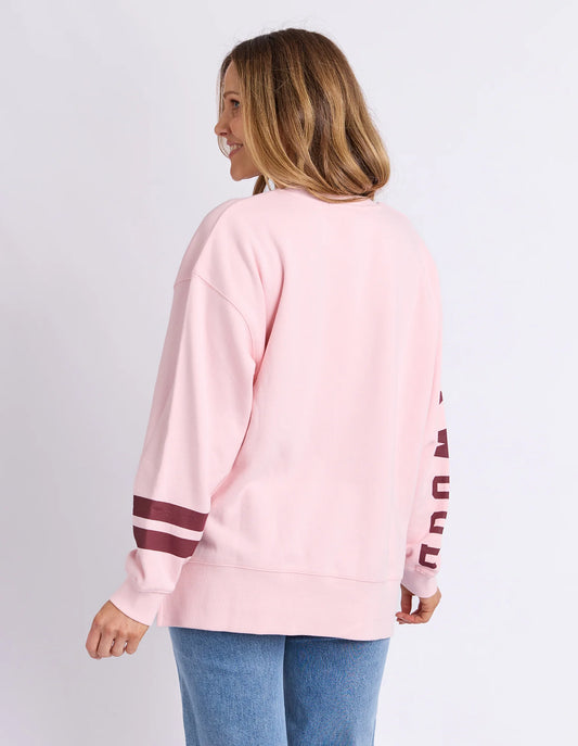 Foxwood Origin Crew Sweatshirt - Pink | Oversized Cotton Fleece