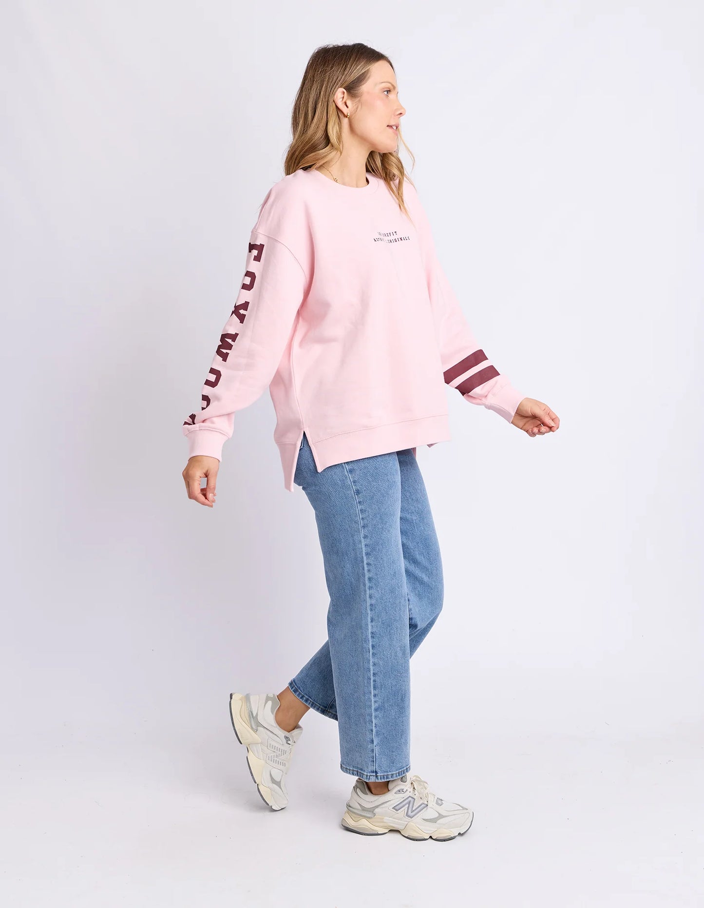 Foxwood Origin Crew Sweatshirt - Pink | Oversized Cotton Fleece