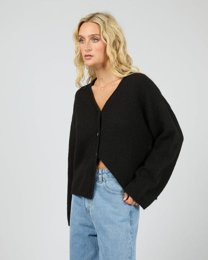 All About Eve Nova Cardigan - Black | Relaxed Knit Layering Cardi