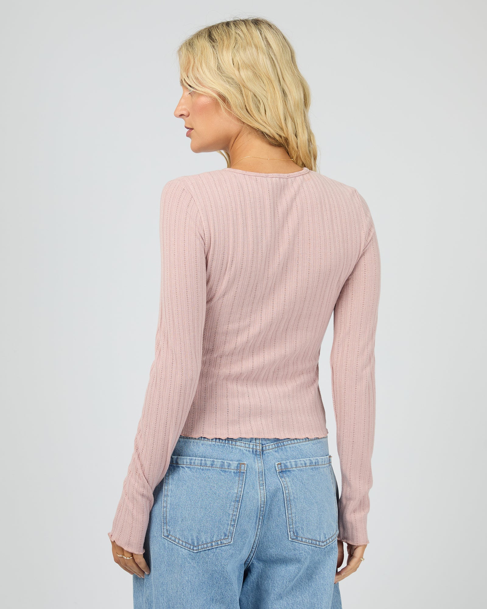 All About Eve Tarni Knit in Fawn - back view of Tarni Knit