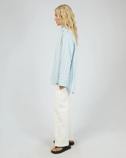 All About Eve Weekend Stripe Shirt | Women's Cotton Blend Long Sleeve Shirt