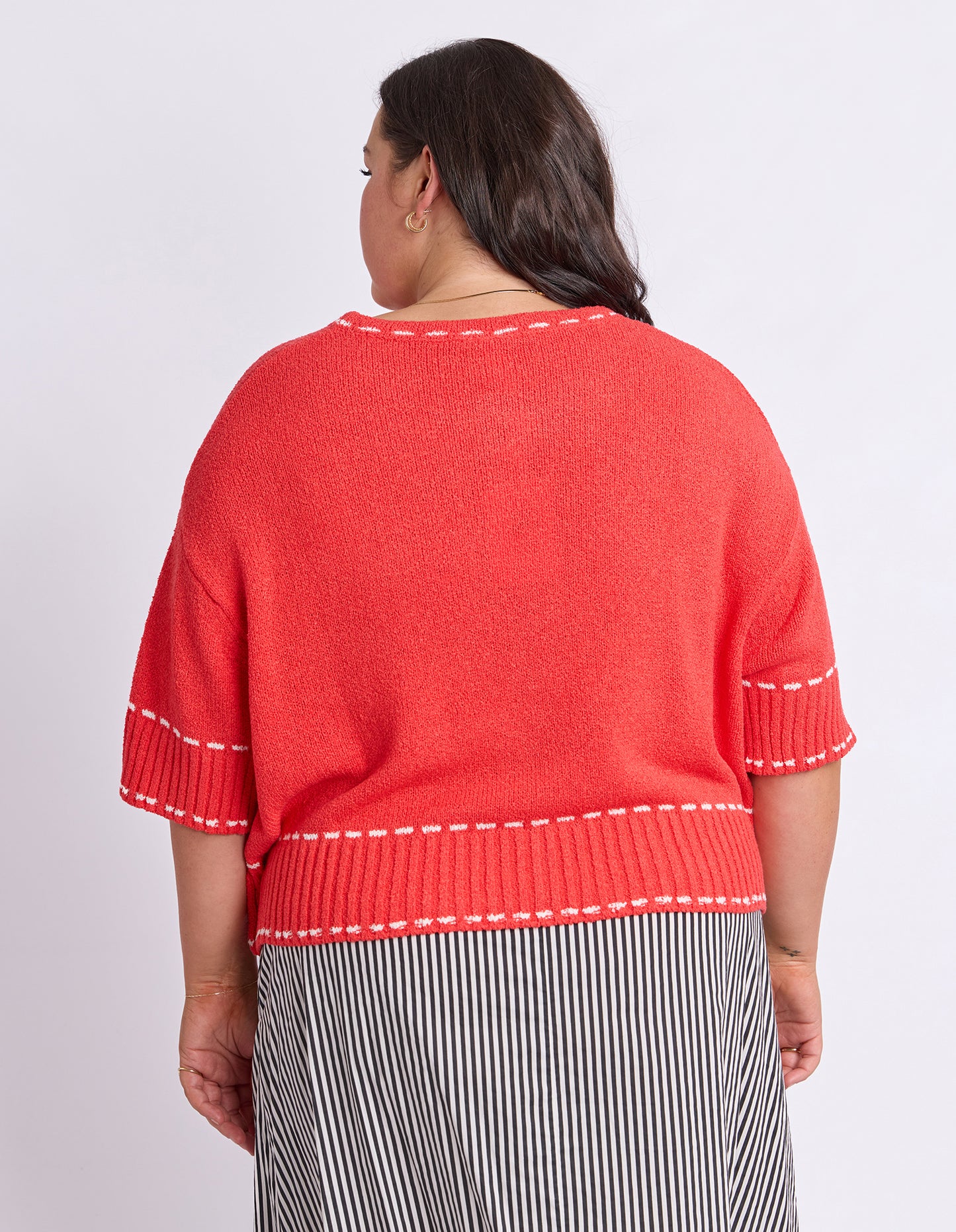 Elm Honey Knit Top - Tangelo | Boxy Fit Everyday Knit
