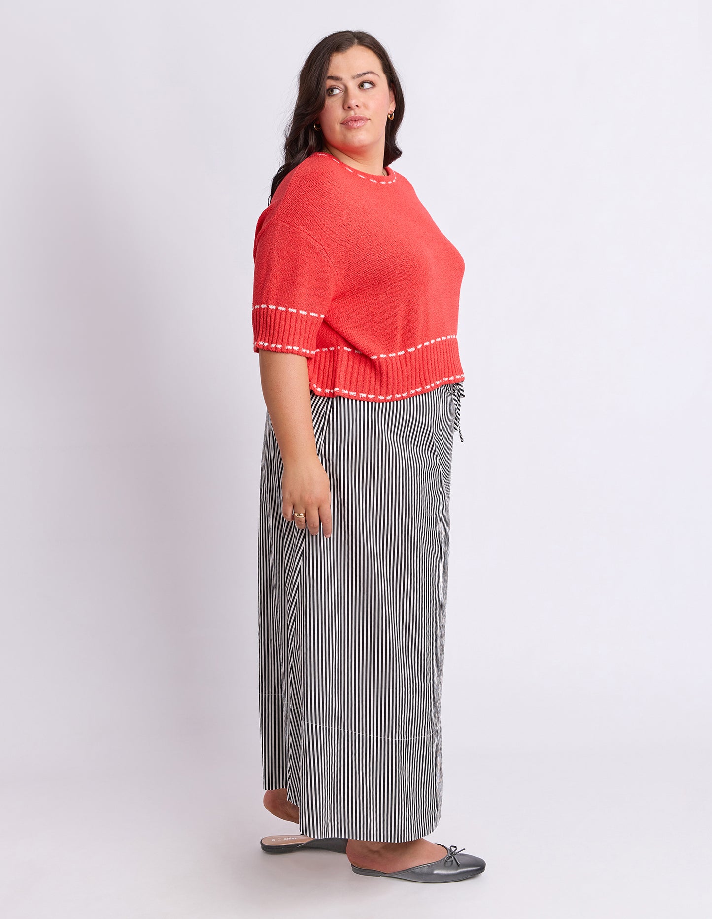 Elm Honey Knit Top - Tangelo | Boxy Fit Everyday Knit