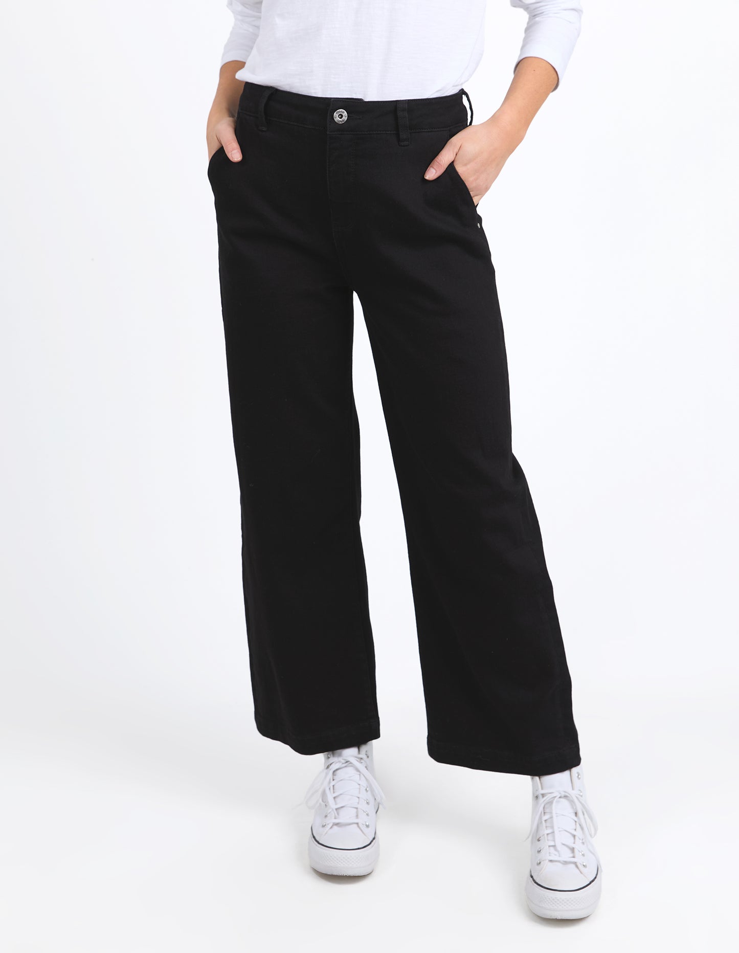Elm Izzy Wide Leg Jean - Black Wash | Women’s Everyday Wide Leg Denim Jean