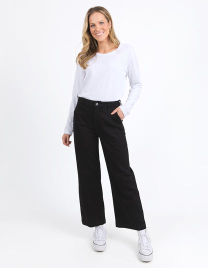 Elm Izzy Wide Leg Jean - Black Wash | Women’s Everyday Wide Leg Denim Jean