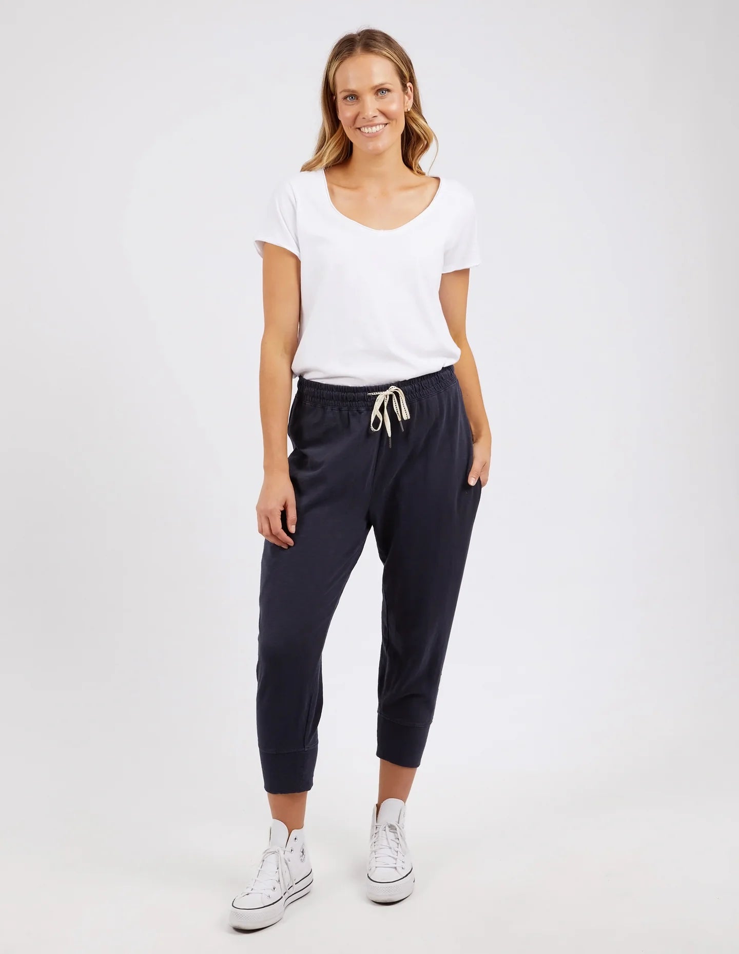 Elm Brunch Pant – Navy | Women’s Relaxed Cotton Jersey Pant