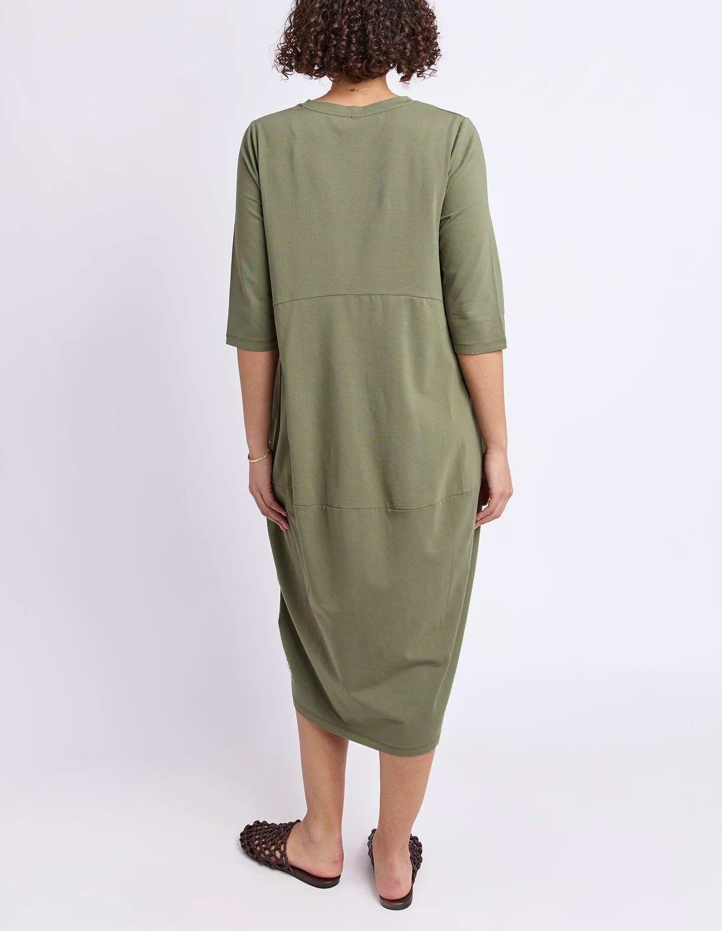 Elm Diana Dress 3/4 Sleeve - Clover | Women's Everyday Cotton Dress