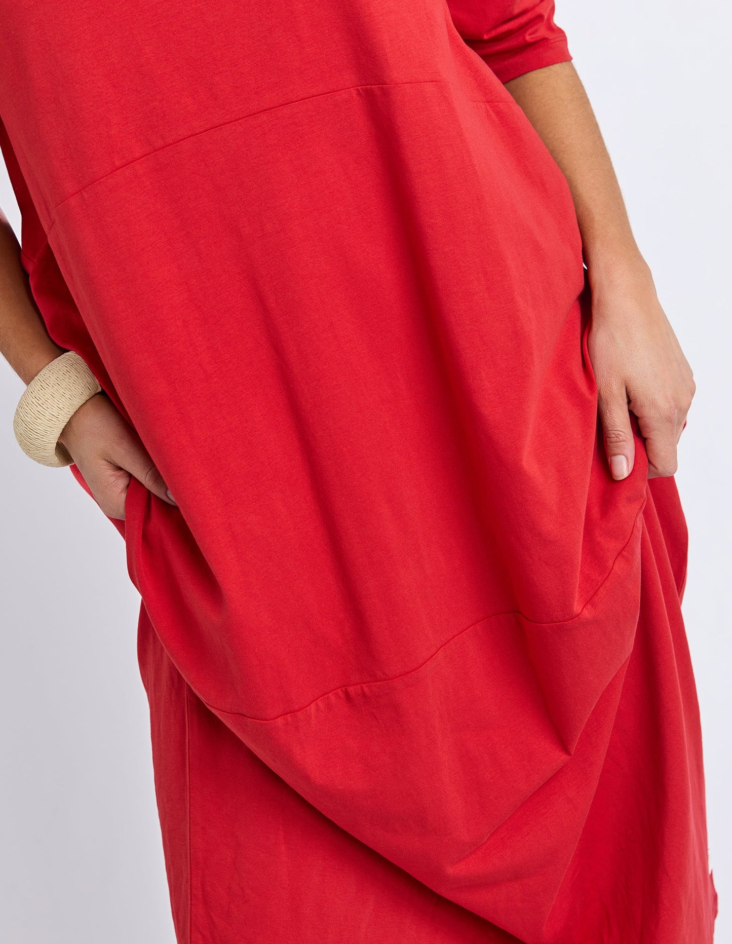 Elm Diana Dress 3/4 Sleeve - Cranberry | Women's Everyday Cotton Dress