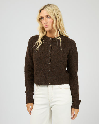 Women’s brown textured cardigan – AAE Bayside