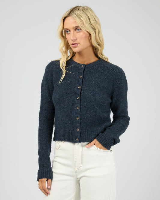 All About Eve Bayside Cardigan in Ink – front view