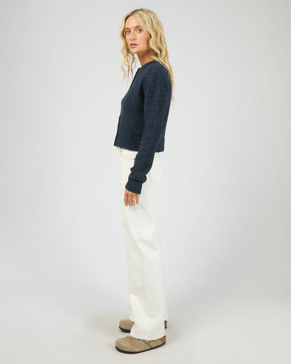 All About Eve Bayside Cardigan - Ink | Women’s Cropped Button Cardigan