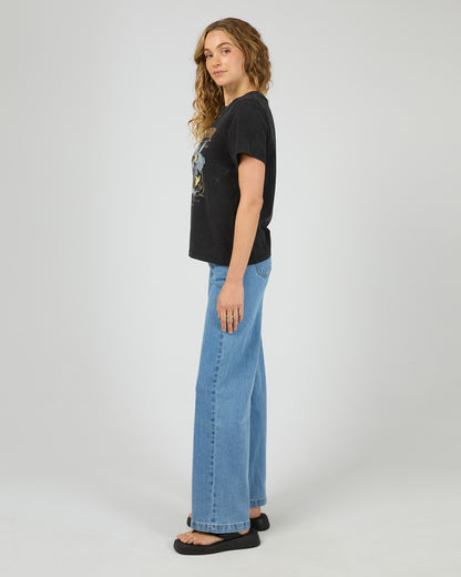 All About Eve Hampshire Regular Tee - Washed Black | Women's Relaxed Everyday T-Shirt