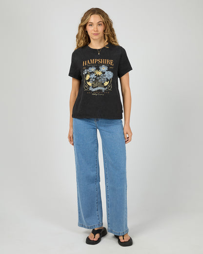 All About Eve Hampshire Regular Tee - Washed Black | Women's Relaxed Everyday T-Shirt