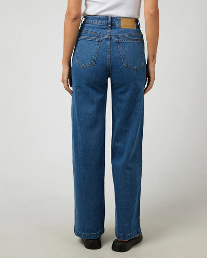 All About Eve Jacqui Wide Leg Jean - Heritage Blue | Women's High Rise Stretch Denim Jeans