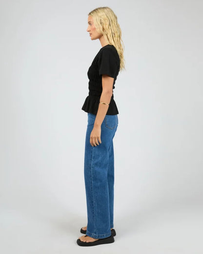 AAE Lipa Ruched Top styled with denim — Salt & Honey

