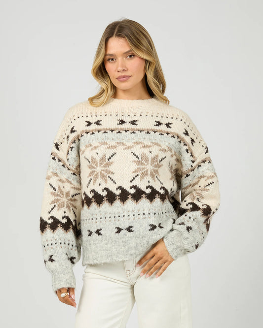 All About Eve Marina Knit Crew - Multicoloured | Women’s Colourful Intarsia Knit Jumper