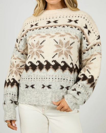 All About Eve Marina Knit Crew in Multicoloured – front view