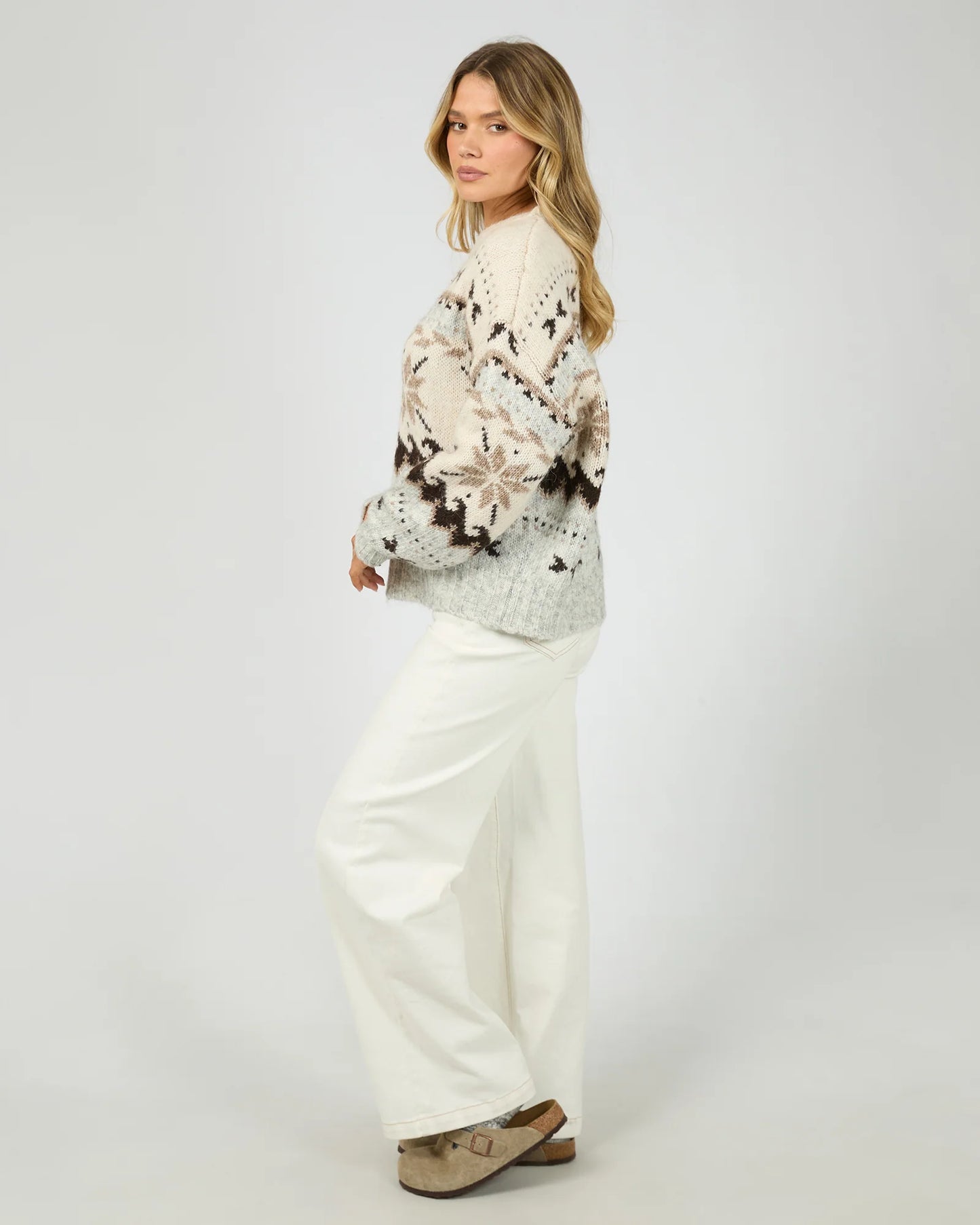 All About Eve Marina Knit Crew - Multicoloured | Women’s Colourful Intarsia Knit Jumper