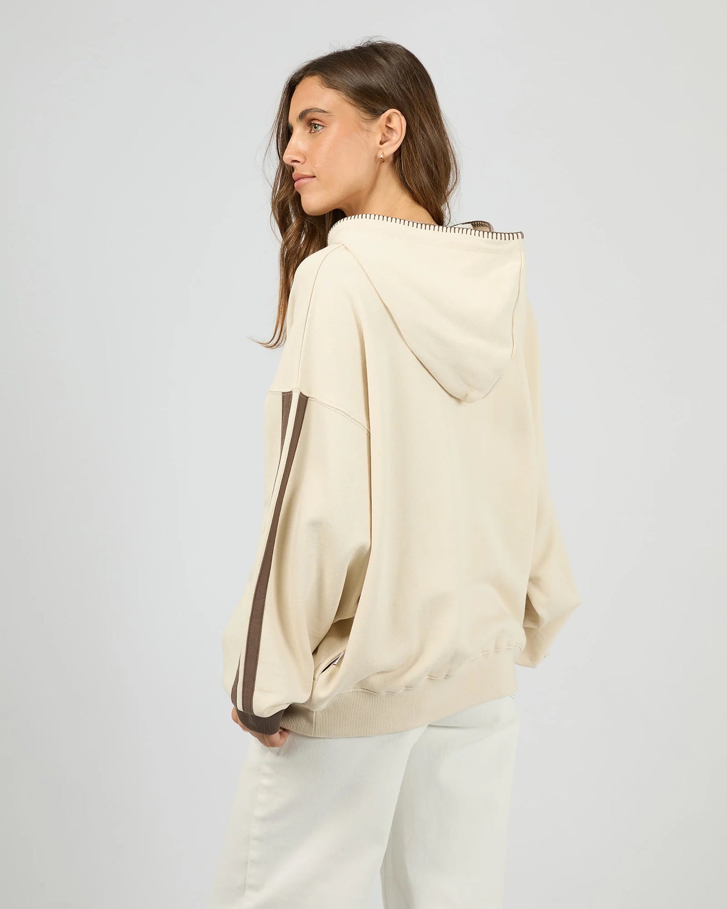 All About Eve Southampton Box Hoodie - Vanilla | Women's Cotton French Terry Hoodie