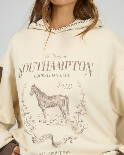 All About Eve Southampton Box Hoodie - Vanilla | Women's Cotton French Terry Hoodie