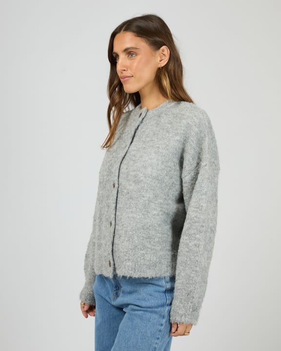 All About Eve Tillie Cardigan - Grey Marle | Women's Soft Knit Button Cardigan