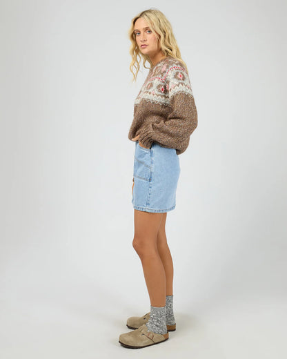 All About Eve Tiva Knit - Mocha | Women’s Relaxed Knit Wool Blend Jumper