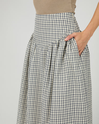 All About Eve Checkered Twiggy Maxi Skirt with soft check print