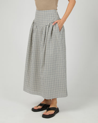 All About Eve Twiggy Maxi Skirt - Check | Women's Cotton Checkered Maxi Skirt