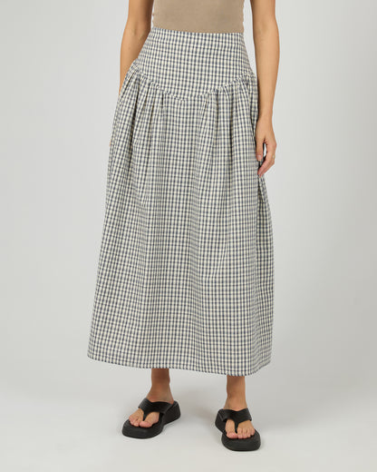 All About Eve Twiggy Maxi Skirt - Check | Women's Cotton Checkered Maxi Skirt