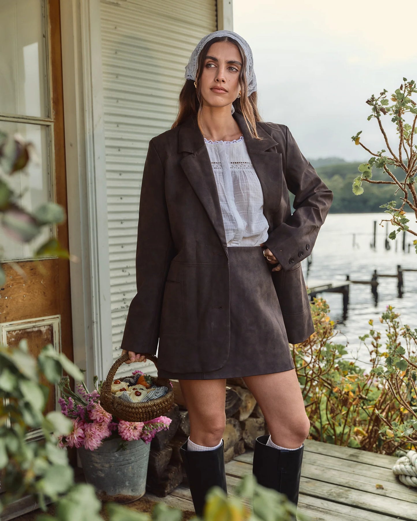 All About Eve Vanner Blazer - Coffee | Women's Vegan Leather Blazer