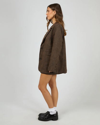 All About Eve Vanner Blazer - Coffee | Women's Vegan Leather Blazer