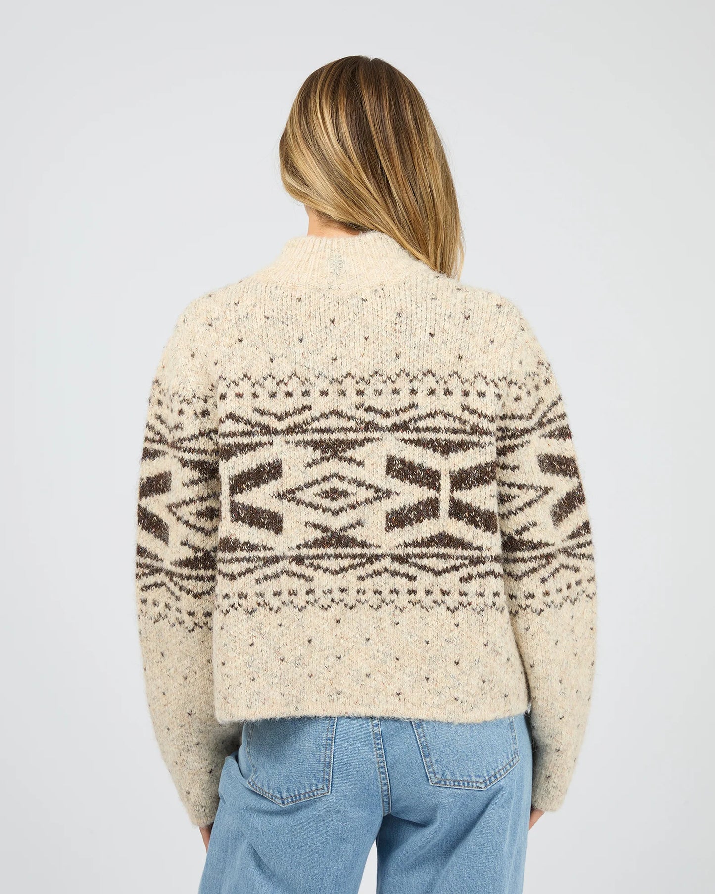 All About Eve Zoe Knit Zip Thru - Oat | Women's Textured Knit Zip Cardigan