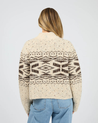 All About Eve Zoe Knit Zip Thru - Oat | Women's Textured Knit Zip Cardigan