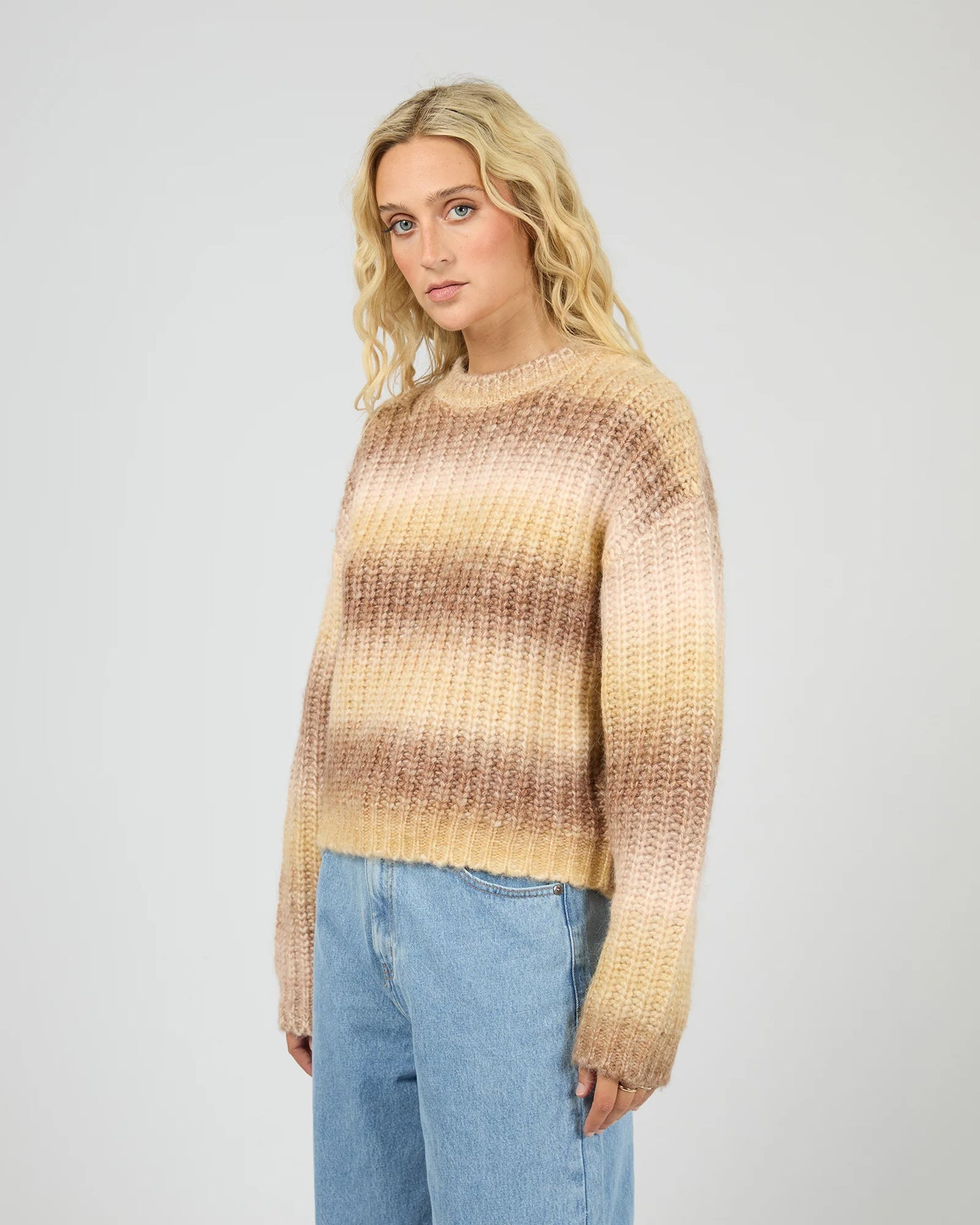 Ombré All About Eve Bree Knit Multicolour, front angle — Salt & Honey Clothing NZ