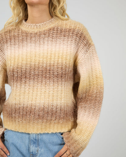 Chunky ribbing detail on the All About Eve Bree Knit Multicolour — Salt & Honey Boutique