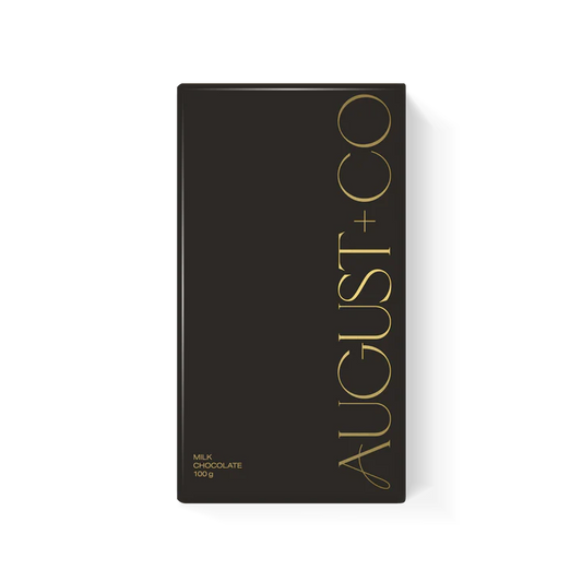 August + Co Milk Chocolate 100g - Black