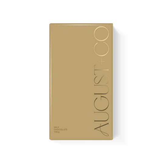 August + Co Milk Chocolate 100g - Gold