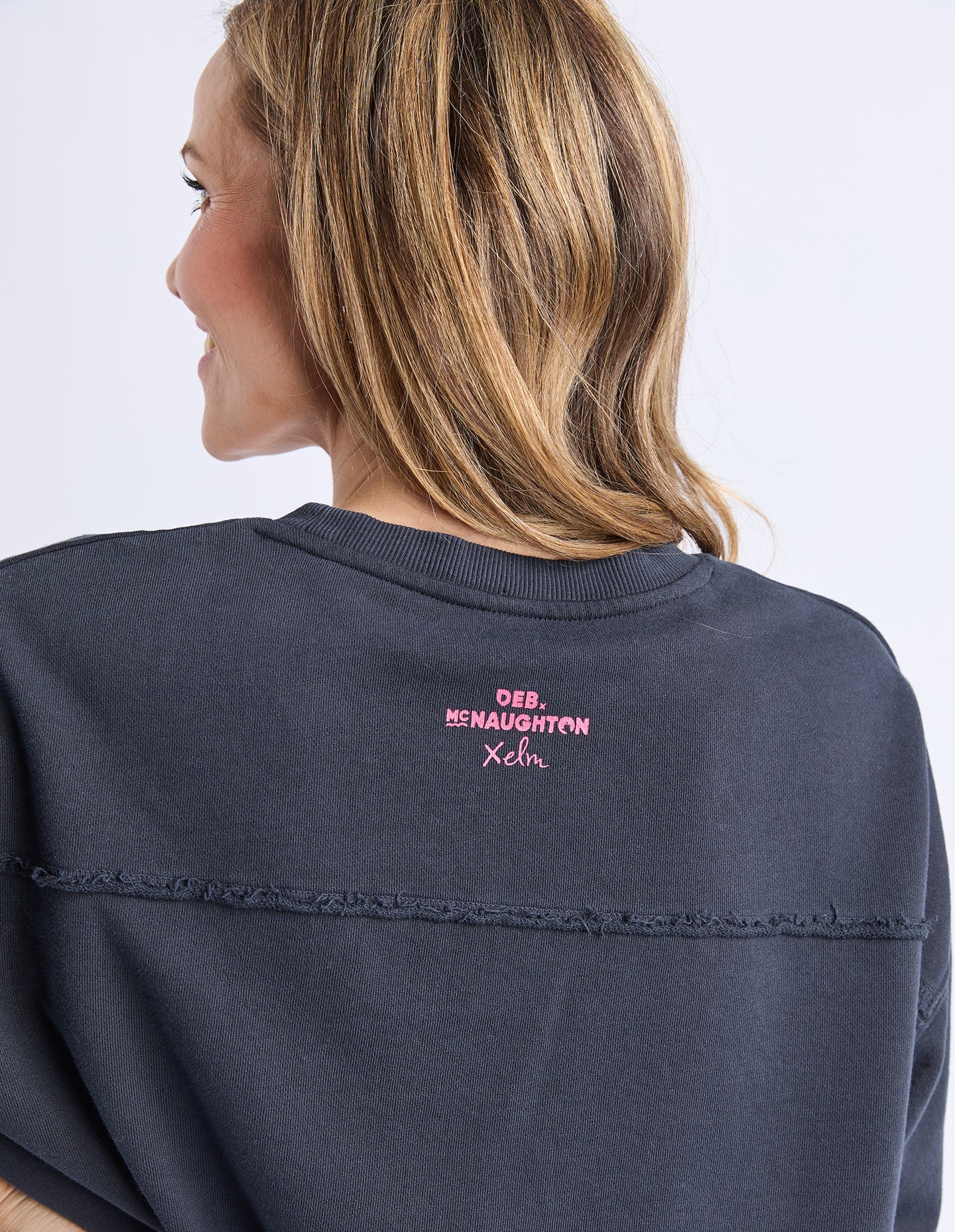 Elm Flaming Heart Crew - Navy | Women's Casual Cotton Fleece Jumper