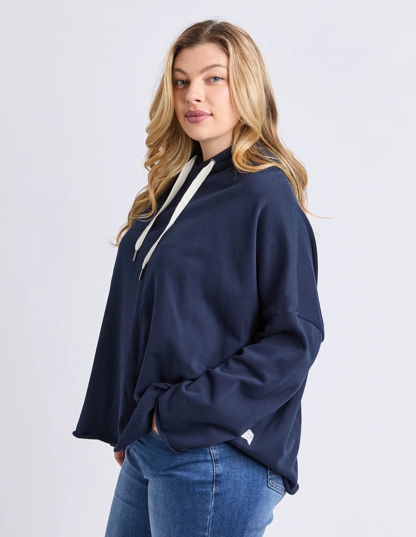 Elm Gab Hoodie - Dark Sapphire | Women’s Oversized Cotton Hoodie